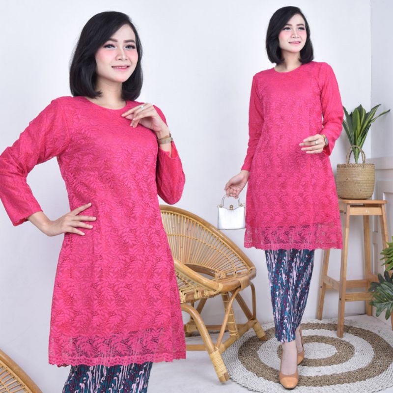 Kebaya Brukat Muslimah / Set Kebaya Brukat Tunik