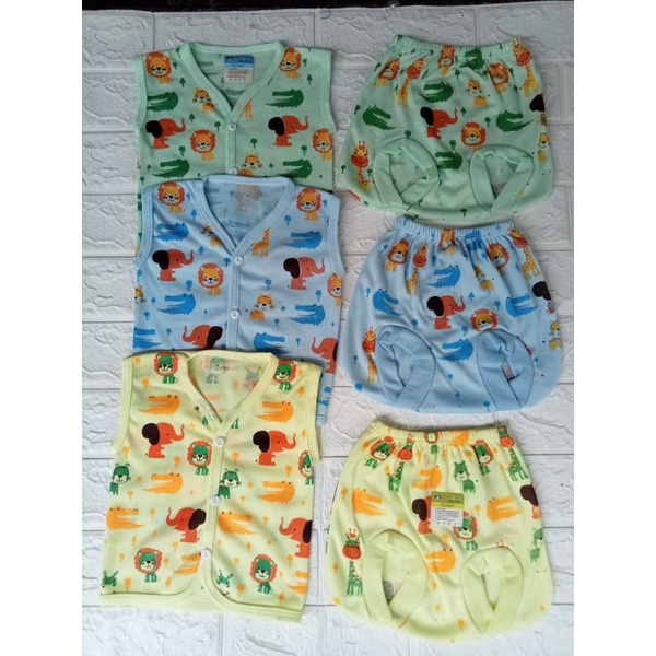 paket hemat baju/celana bayi newborn aristababy motif terbaru 9 stel (18 pcs)