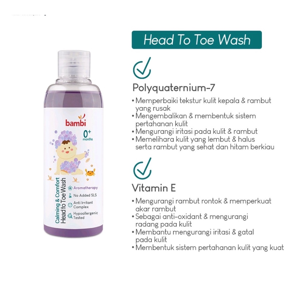 BAMBI Calming And Comfort Head To Toe Wash 200ml