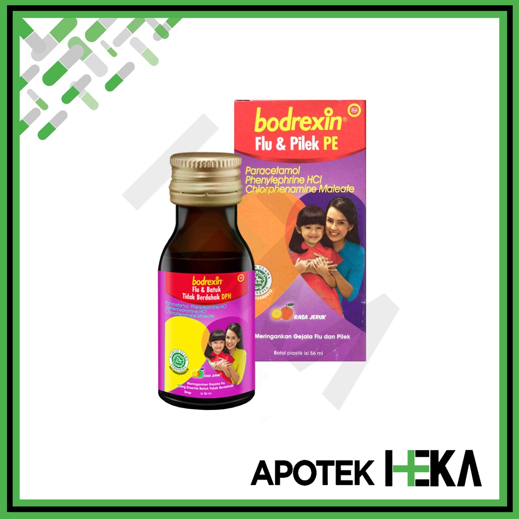 Bodrexin Flu dan Pilek PE Syrup Botol 56 ml - Sirup Anak Flu Bersin (SEMARANG)