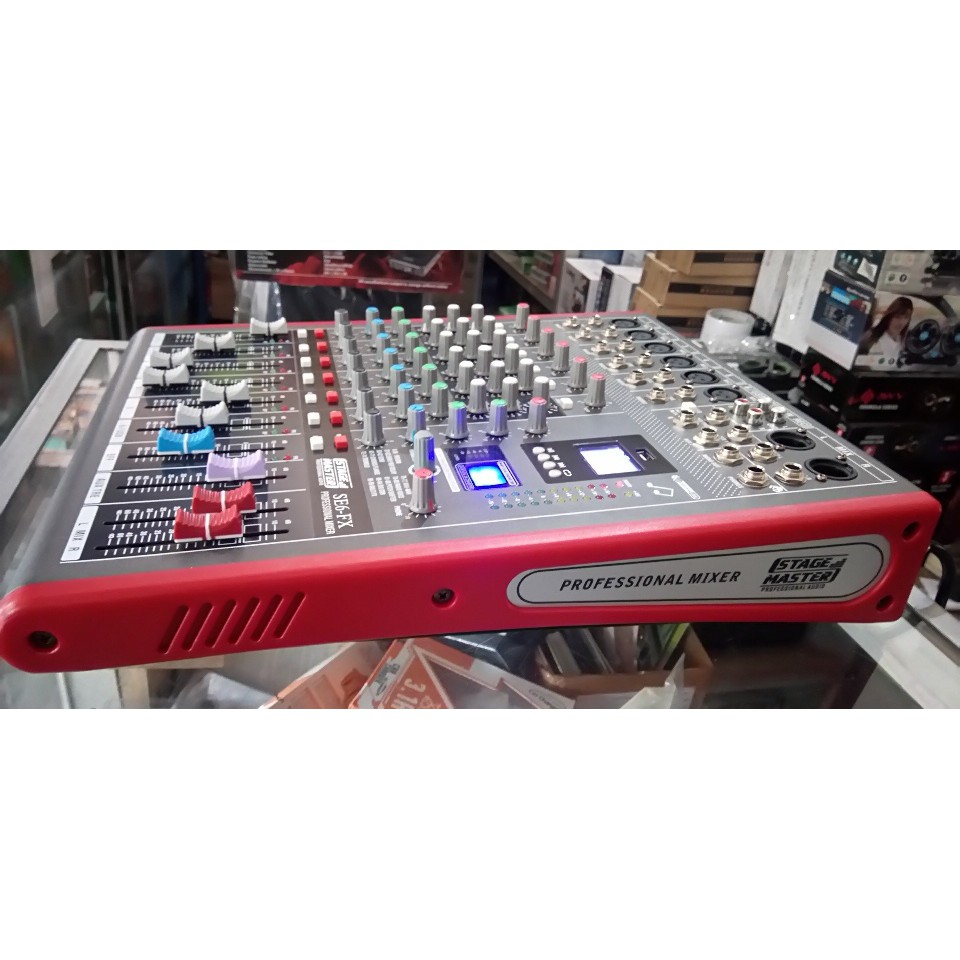 PROFESSIONAL MIXER 6 CHANNEL LIVE USB DIGITAL 99 EFFECTS STAGE MASTER