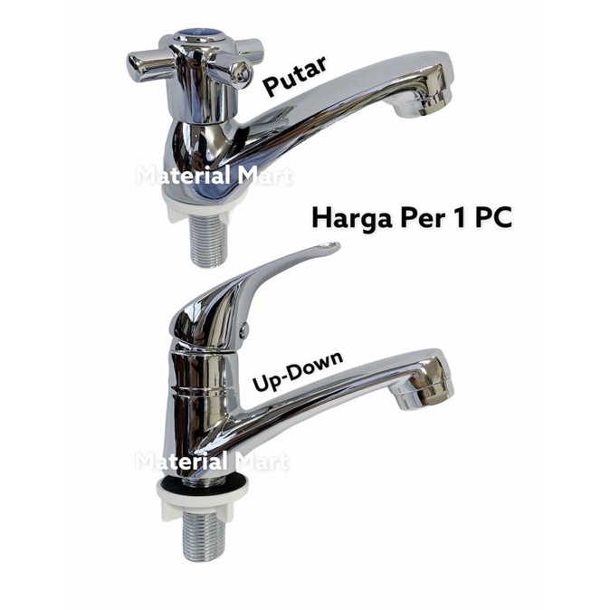 Keran Wastafel Onda ASLI | Kran Air Up Down 1/2" | Kran ONDA Putar