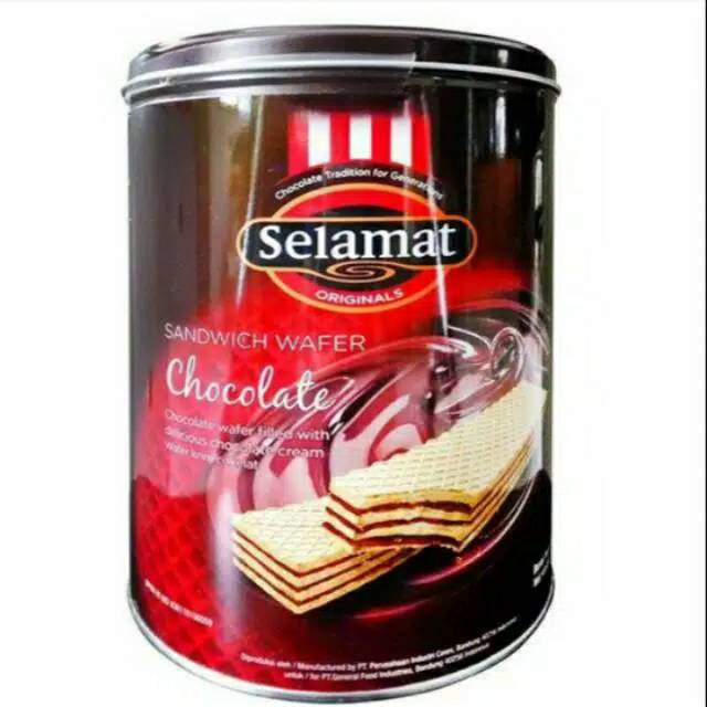 selamat wafer kaleng chocolate 750gr