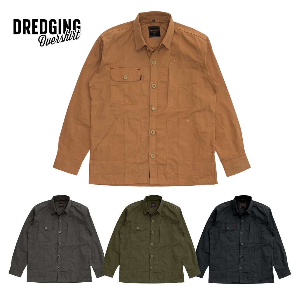 DREDGING WORKSHIRT-KEMEJA KERJA CANVAS LENGAN PANJANG UNISEX BY ENGINEER