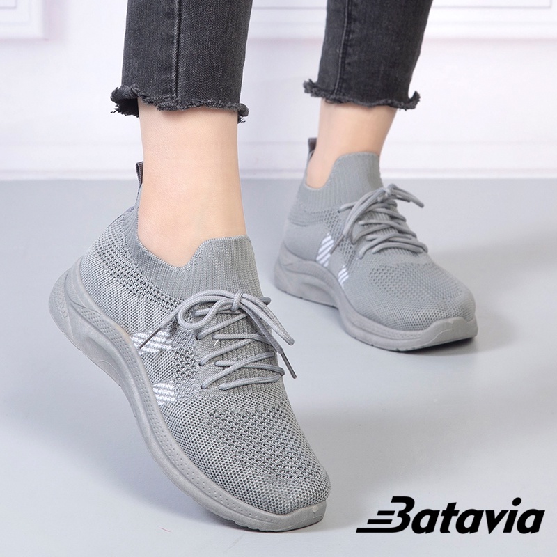 Batavia Sepatu wanita sneakers impor premium perempuan terbaru rajut adem antislip antiaus  olahraga Batavia Fashion Sepatu A137A138-8