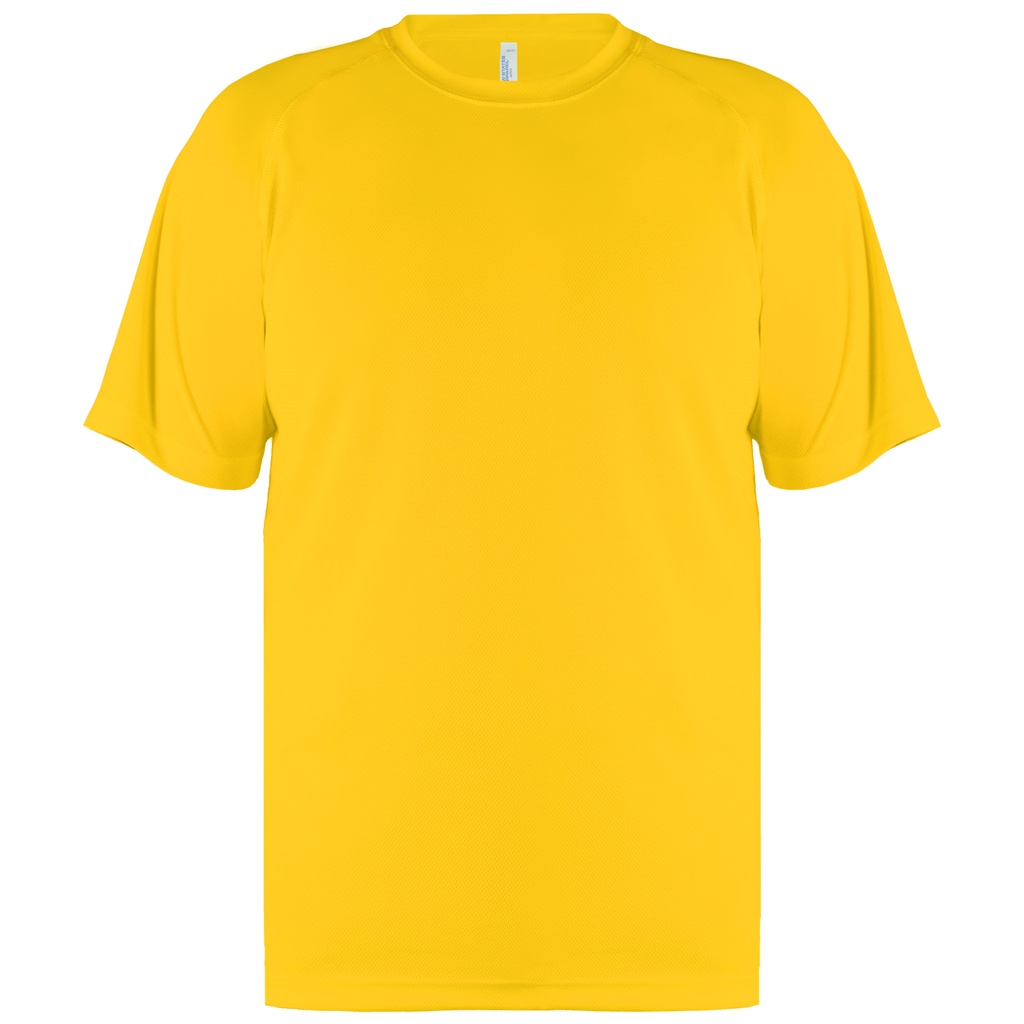 NEW STATES APPAREL Kaos Polos Olahraga Pria dan Wanita Lengan Pendek Dri Fit Satu Warna S-2XL -2700-GOLD