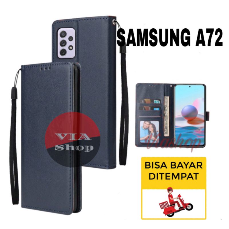 SARUNG DOMPET HP SAMSUNG A72 /FLIP CASE COVER LEATHER PREMIUM