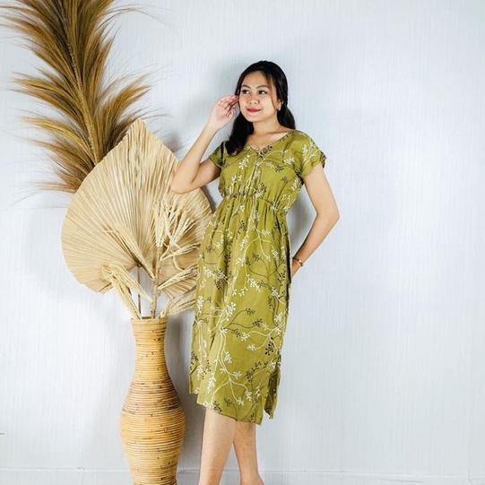 Daster Dress Manohara Bali-MN - ORCHID OLIVE
