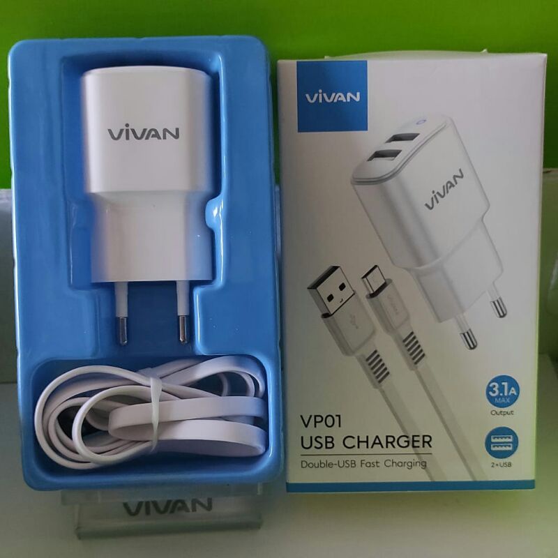 Travel Charger/Travel Adapter+kabel Data vivan Fast Charging VP01