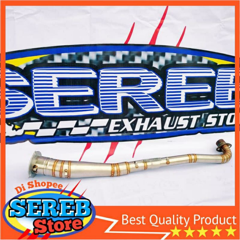 Leher knalpot supra x 125 dan adaptor full stainless pipa