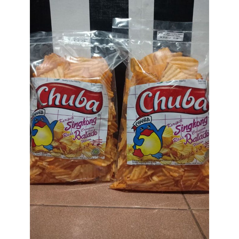 

Kripik Keripik singkong Balado Chuba Renyah Gurih