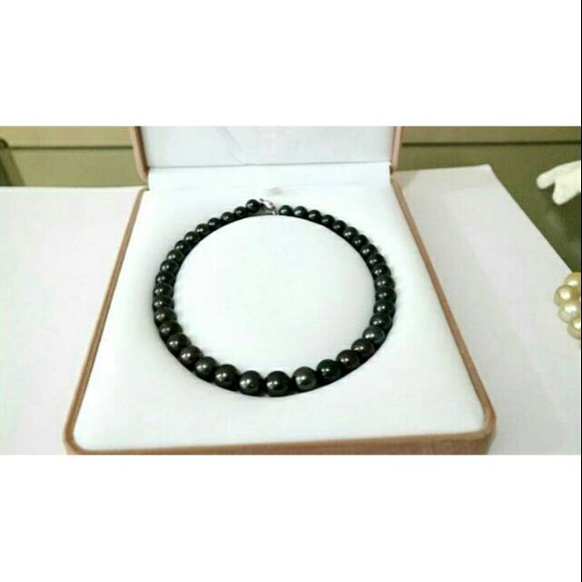 Kalung Mutiara Air Laut Hitam