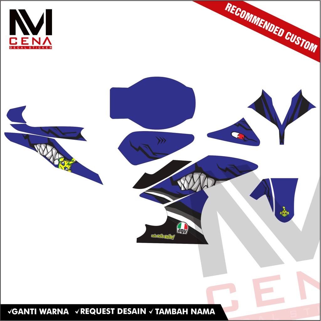 Sticker Striping Decal Yamaha R15 V2, Sticker Decal R15 V2, Sticker R15 , striping R15 V2 shark