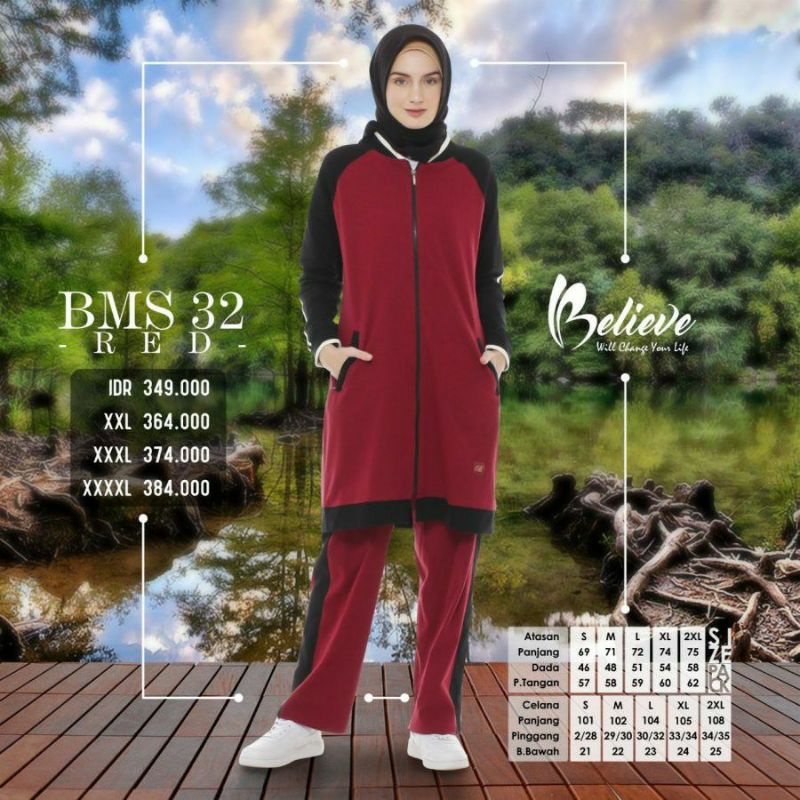 BAJU MUSLIMAH SPORTY BMS 32