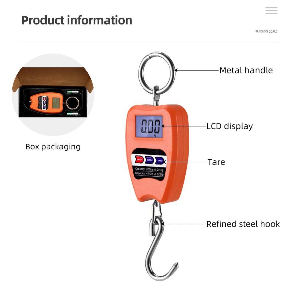 Solighter Crane Scale Professional Weight Balance Timbangan Digital LCD Heavy Duty