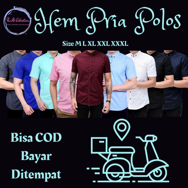 Hem Pria Polos Lengan Pendek