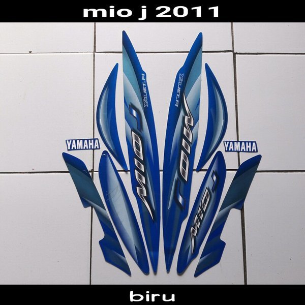Stiker motor mio j 2011 biru