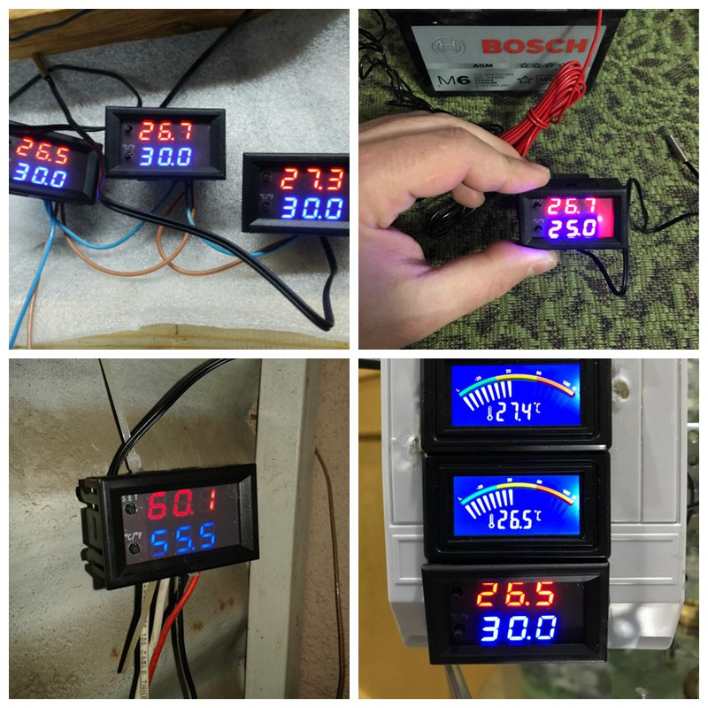 Digital LED Thermostat Relay Temperature Controller with Sensor Probe 12V