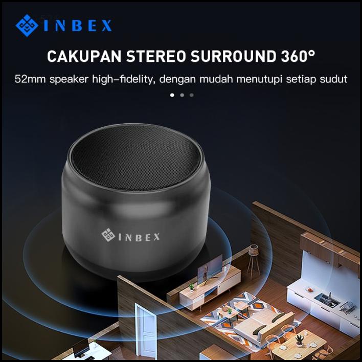 Inbex Bluetooth Speaker Tws Built-In-Mic Handsfree Bass Stereo Call