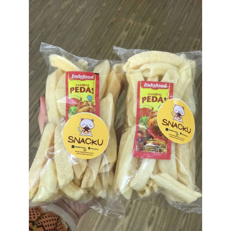 

kulit ayam crispi dan kerupuk kentang