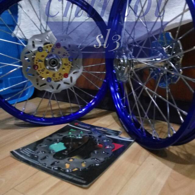 Velg ninja r rr super kips ninja s ring 17 tromol becak plus cakram depan belakang