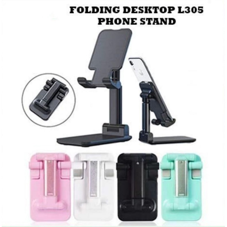 holder hp meja stand hp L305 dudukan hp folding desktop