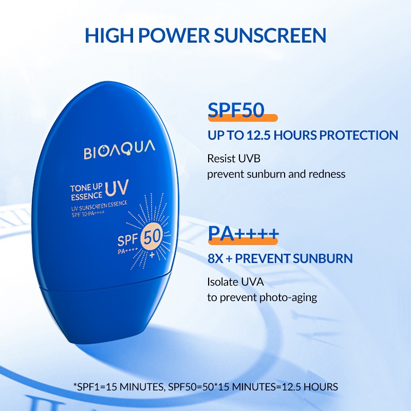 【BPOM】BIOAQUA UV Sunscreen SPF 50 PA++++ 60g Sunscreen Essence Tabir Surya Pelembab Dan Anti Penuaan Sunblock