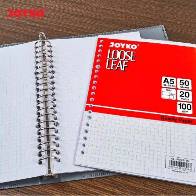 

Loose leaf isi binder merk Joyko 70gsm dan 100gsm
