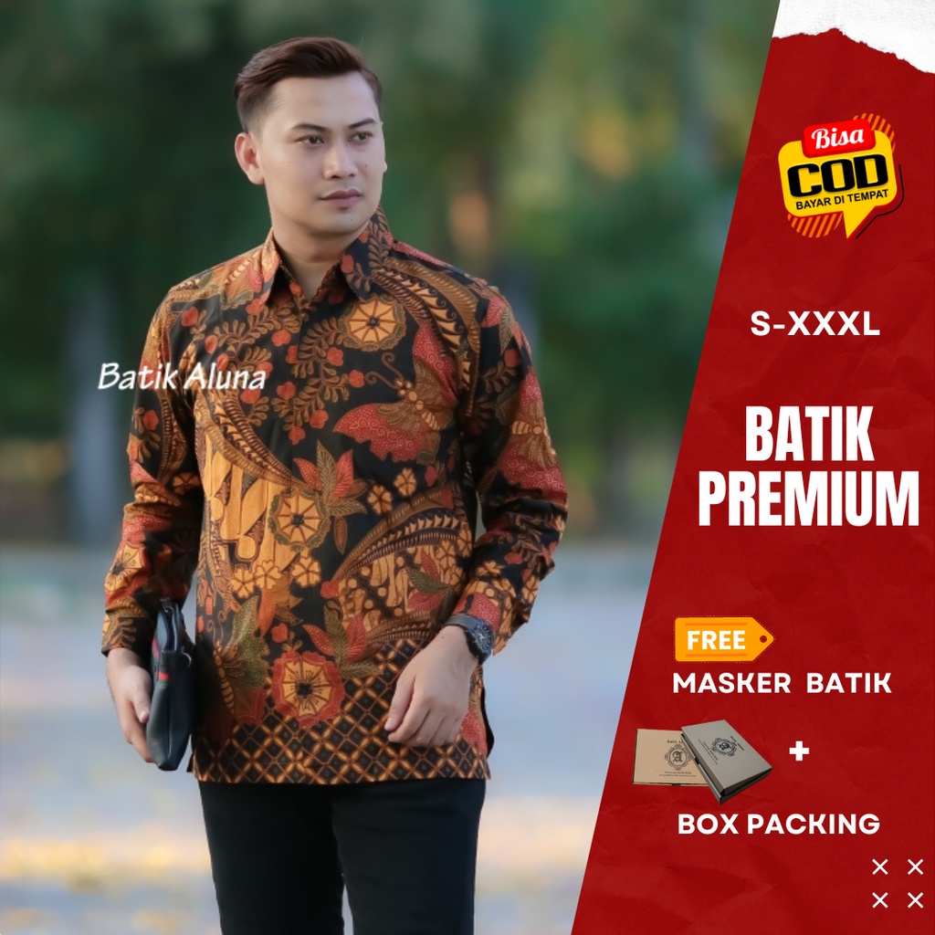 BAJU KEMEJA PRIA COWOK PREMIUM LENGAN PANJANG TERMURAH BERKUALITAS FURING BONUS MASKER BATIK