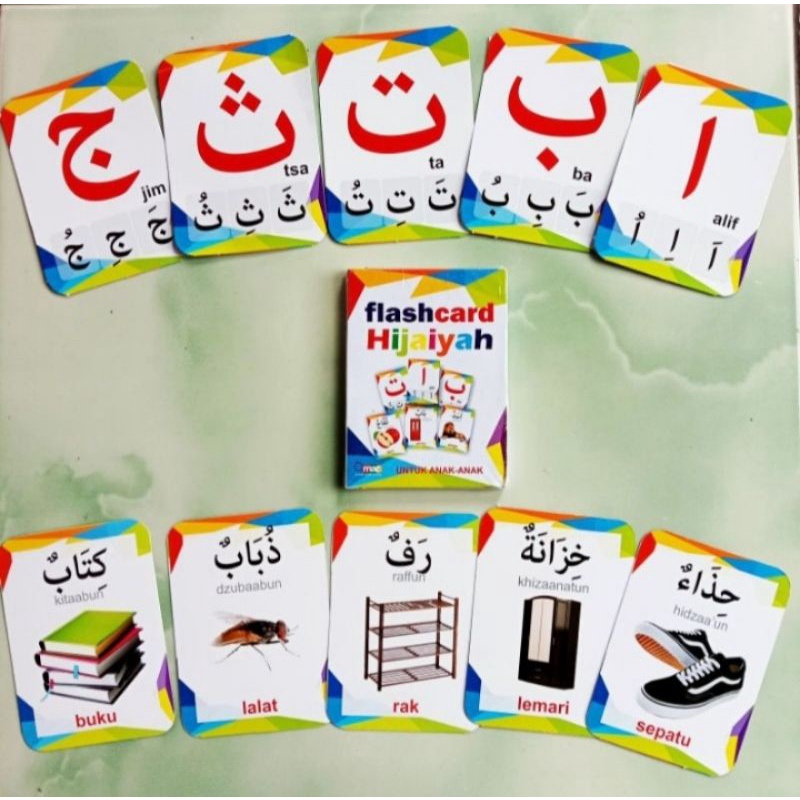 Mainan edukasi anak flash card hijaiyah abjad