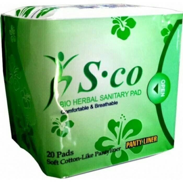BISA COD - Pembalut herbal wanita. SCO TYPE Pentiliner warna hijau - ORIGINAL - COD