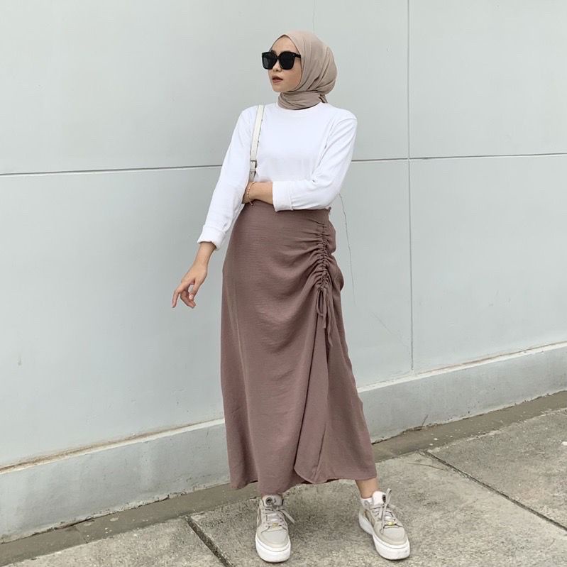 1KG MUAT 5PCS | KARIN JOSEP SKIRT ROK SERUT AIRFLOW CRINKL EOOTD ALA SELEBGRAM FASHION GROSIR