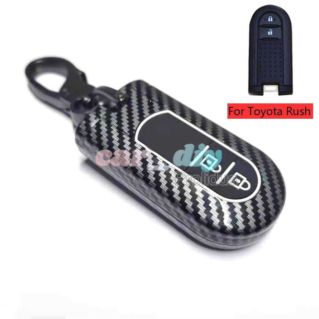 Case Pelindung Remote Kunci Fob Bahan ABS Karbon Untuk TOYOTA 2020 TANK Terios Rush Wigo Daihatsu K 2 Tombol Keyless