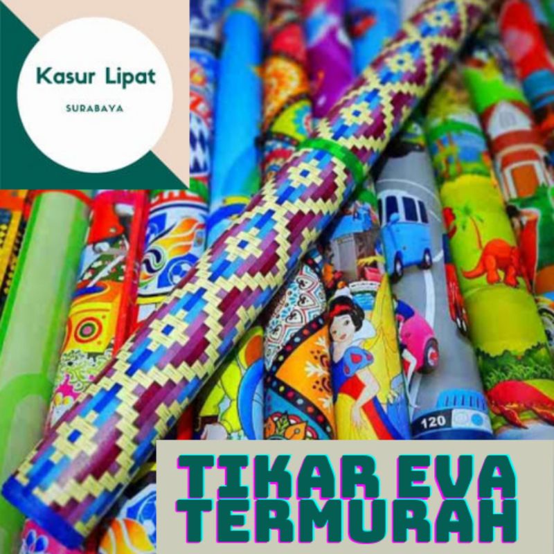 Karpet Tikar Spons Eva Multiguna Warna Karakter Motif