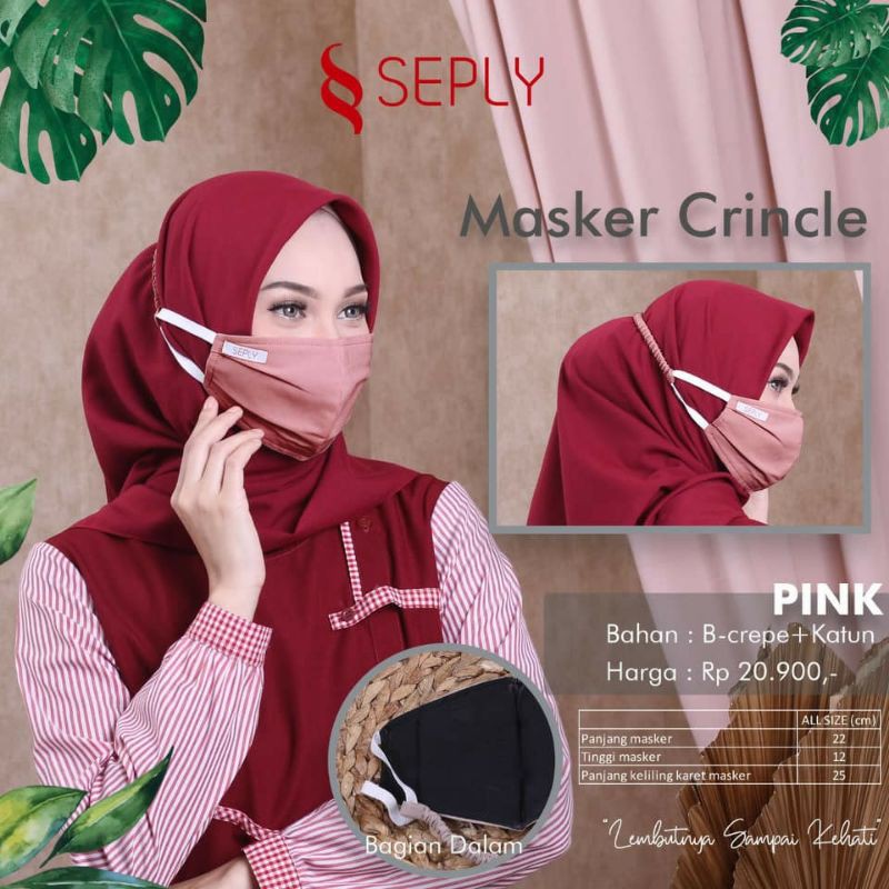 MASKER KAIN POLOS CRINCLE || SEPLY