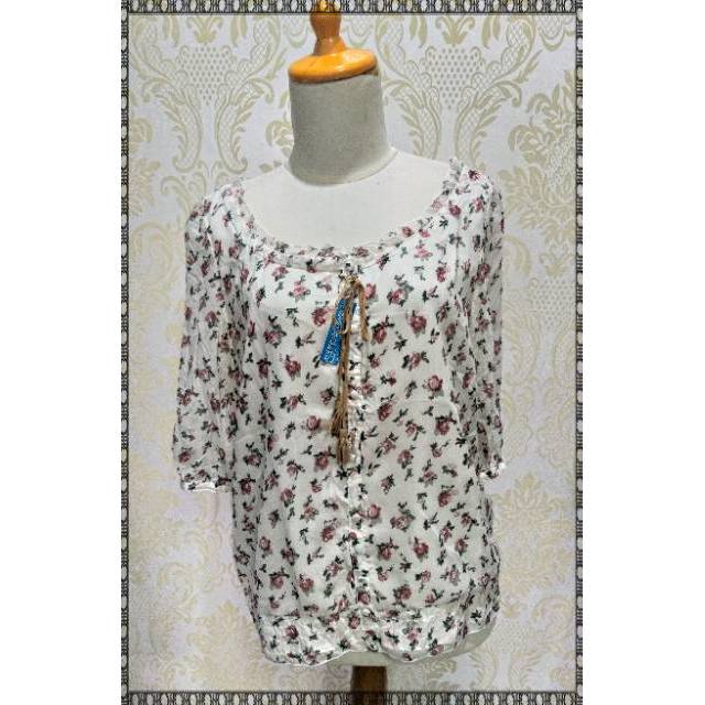 Baju import bunga furing adem