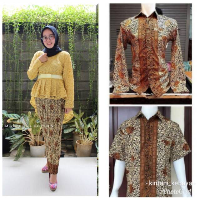 SETELAN KEBAYA BRUKAT COUPLE AURORA / KEBAYA COUPLE / BATIK COUPLE / SET BRUKAT COUPLE / COUPLE