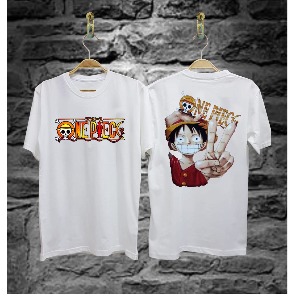 Baju Kaos Distro Tshirt Pria Wanita Keren Lengan Pendek Anime One Piece Terbaru Motif Sablon Bergambar Cod Kaos Cewek Kaos Cowok Kaos Dragon Kaos Samurai Kaos Unisex Kaos Couple