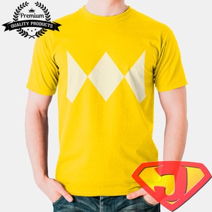 Kaos Kostum Power Rangers Pria /  - Ranger Kuning