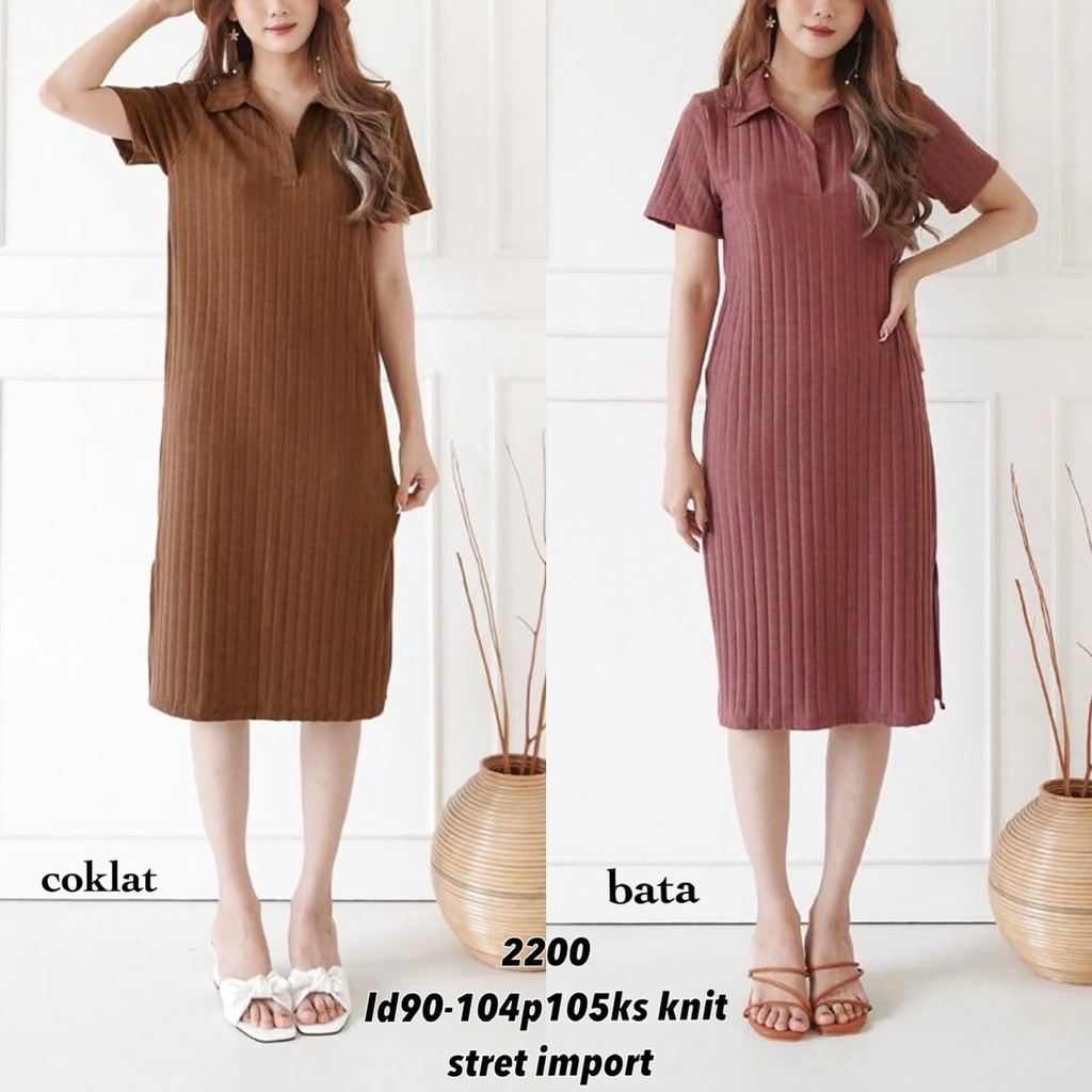 22200 DRESS POLOS KS KNIT STRETCH LD 90-104CM IMPORT PREMIUM QUALITY