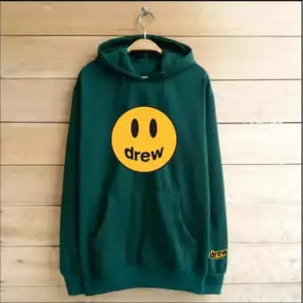 COD-Jaket Hoodie DREW Hijau Logo Smile Premium Unisex