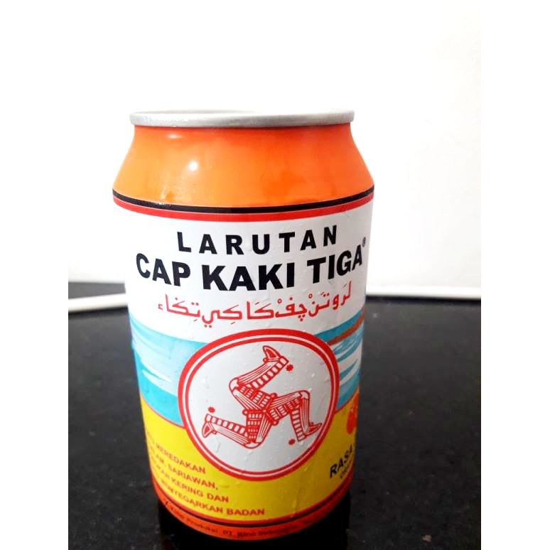 

Larutan Penyegar Cap Kaki Tiga Kaleng Jeruk 320ml