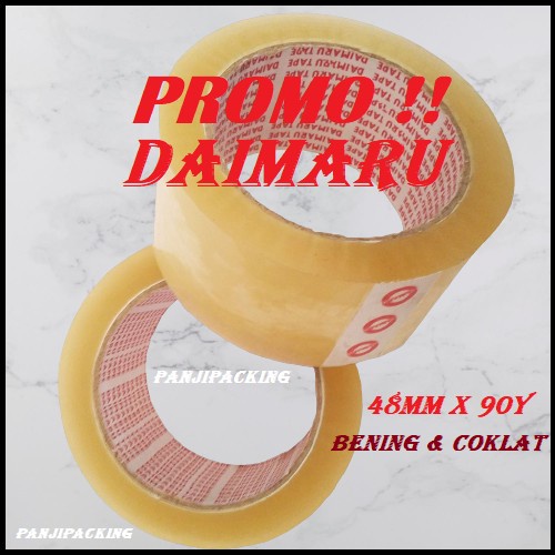 

perekat-pengikat- lakban daimaru tebal opp tape super ready bening / coklat - cokelat -pengikat-