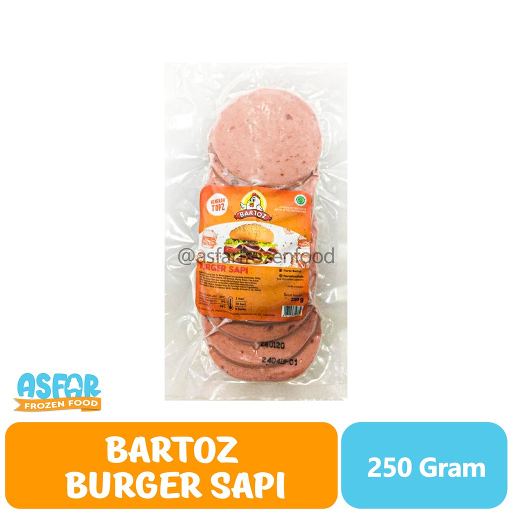 

BARTOZ Burger Sapi Reguler 250gr