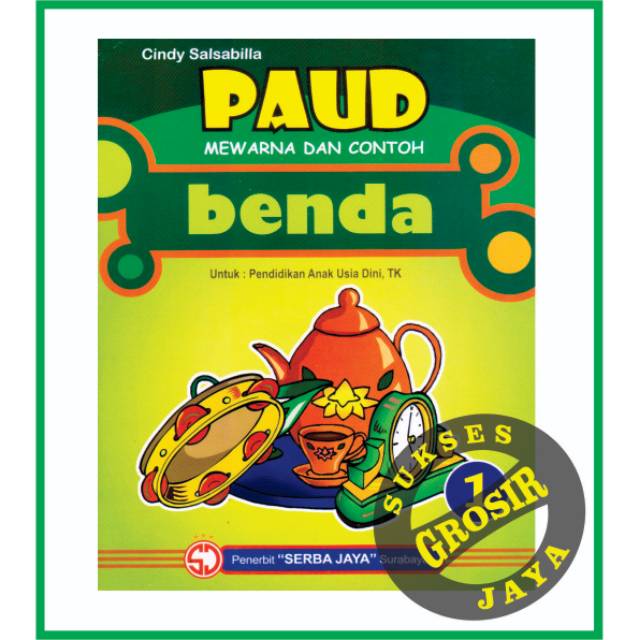 Buku anak buku paud mewarna dan contoh benda