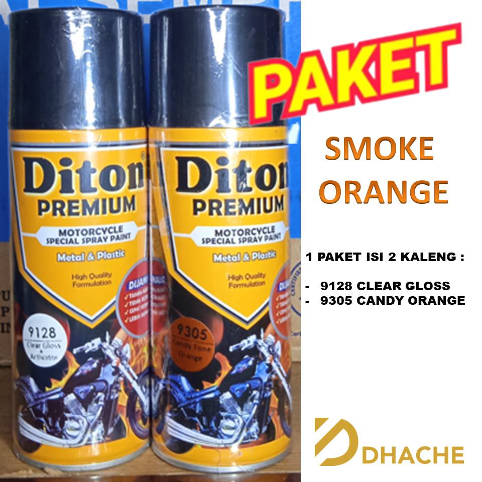 Paket Hemat 9305 Candy Tone Orange Cat Smoke Pilox Diton Premium Warna Oren Transparan 400ml pylox