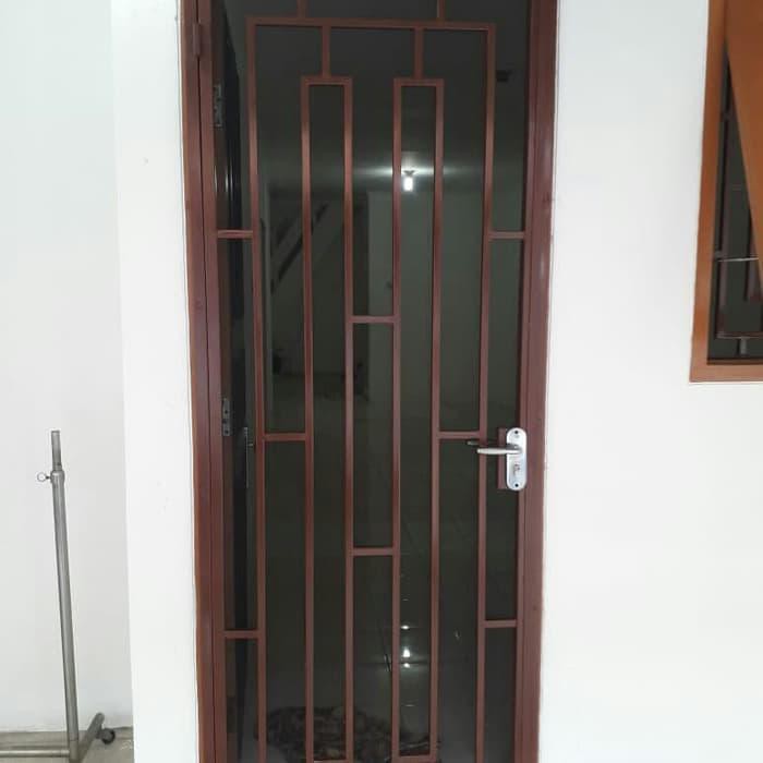 Customer00082 Pintu Kasa Nyamuk Warna Coklat Minimalis Minimalis Murah Shopee Indonesia