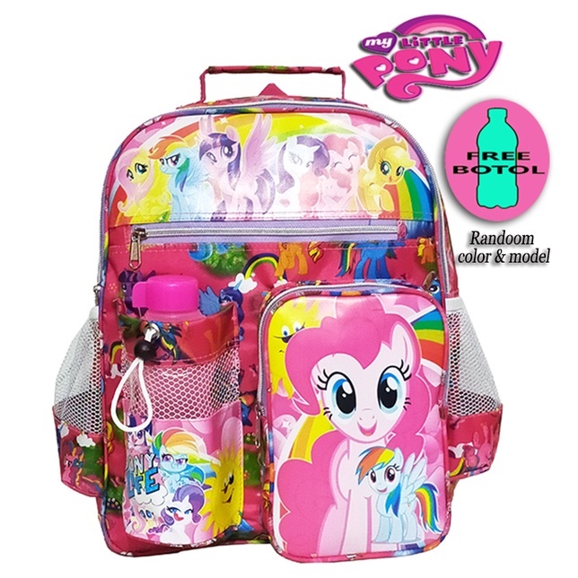 Tas Ransel anak Sekolah SD karakter Little Pony free botol !!!