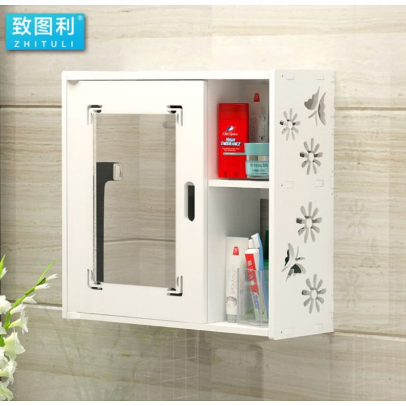 RAK DINDING RAK DINDING TOILET DENGAN CERMIN BENTUK PERSEGI MD969