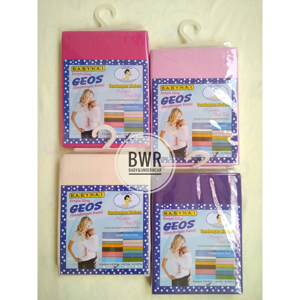 GENDONGAN KAOS GEOS Simple Wrap 2 in 1Gendongan Bayi Kaos Geos